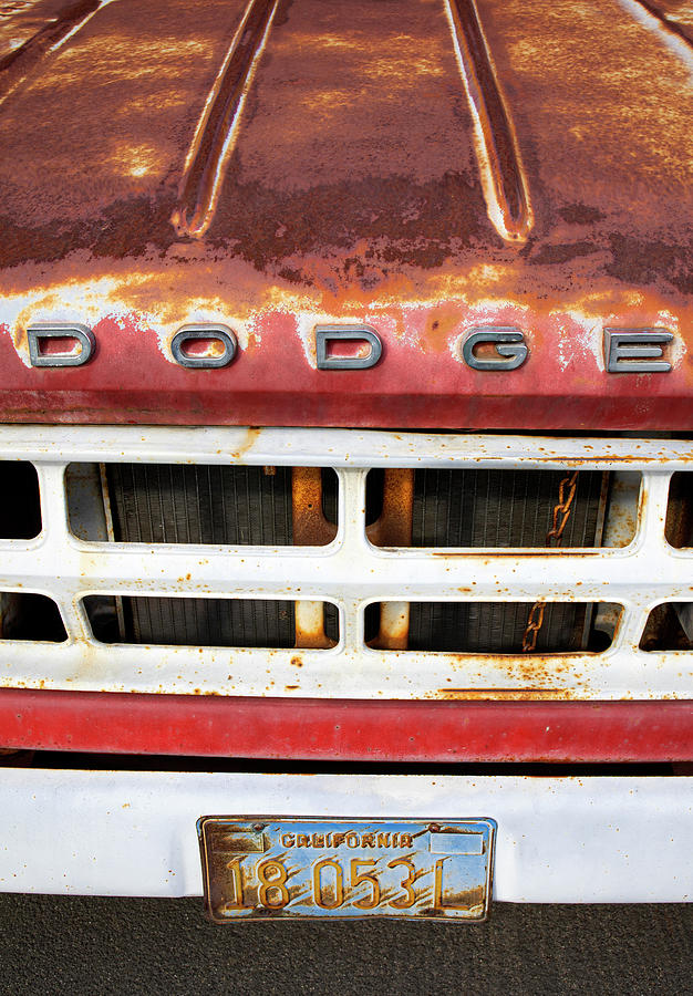Big Red - 1968 Dodge D100 Abstract Photograph by Denise Strahm