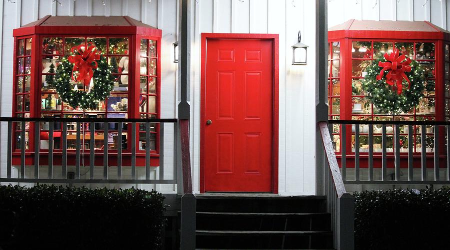 Red Door And Windows Photograph by Cynthia Guinn
