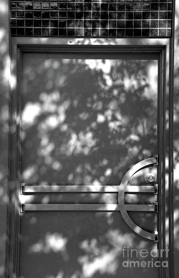 Red Door Black and White Photograph by Kae Cheatham