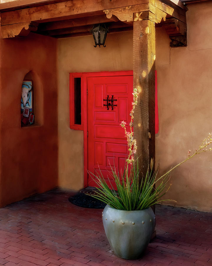 Red Door in Old Town Photograph by Susan Rissi Tregoning