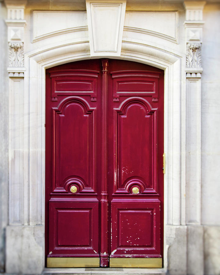 Red Door - Paris, France Photograph by Melanie Alexandra Price