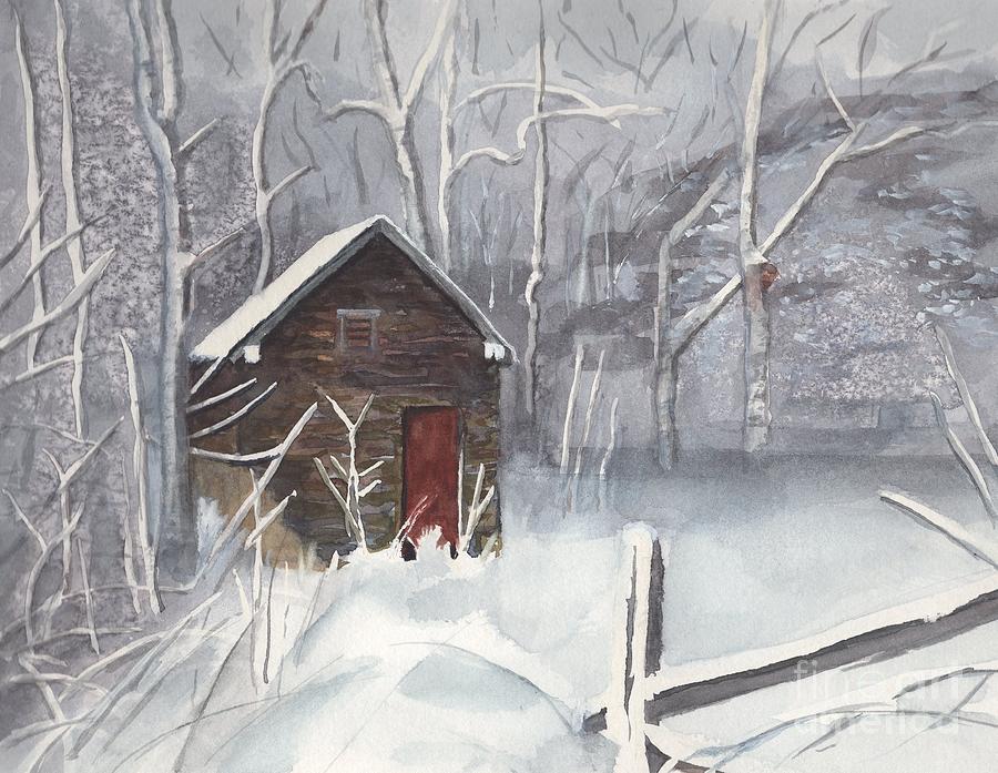 Red Door Painting by Vicki B Littell