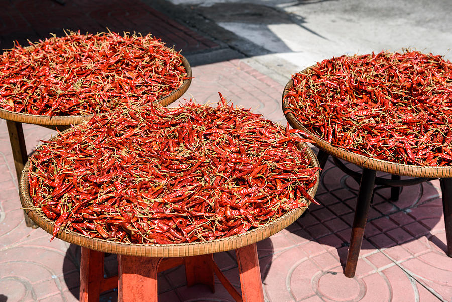 Red Dried Chilli Pepper Photograph by Sueb4830