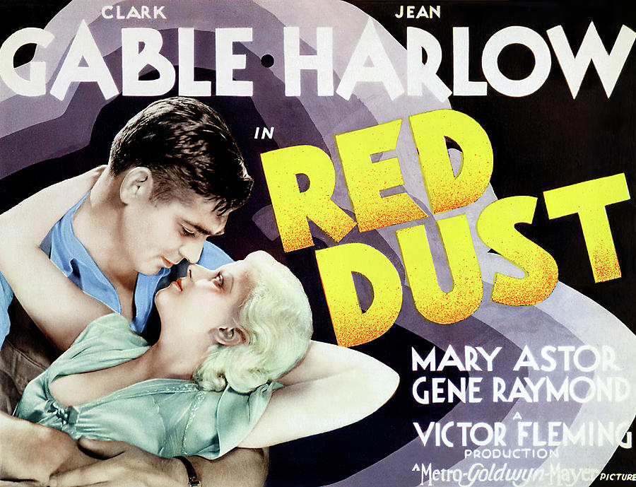Clark Gable Mixed Media - Red Dust 2, with Clark Gable and Jean Harlow, 1932 by Movie World Posters