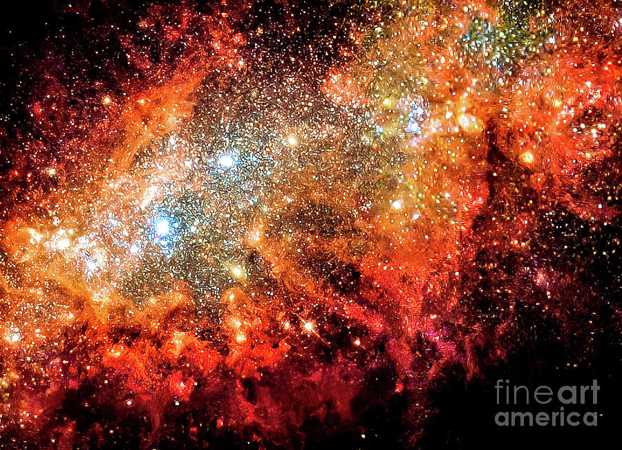 Red Dwarf Galaxy NGC 1569 Photograph by M G Whittingham