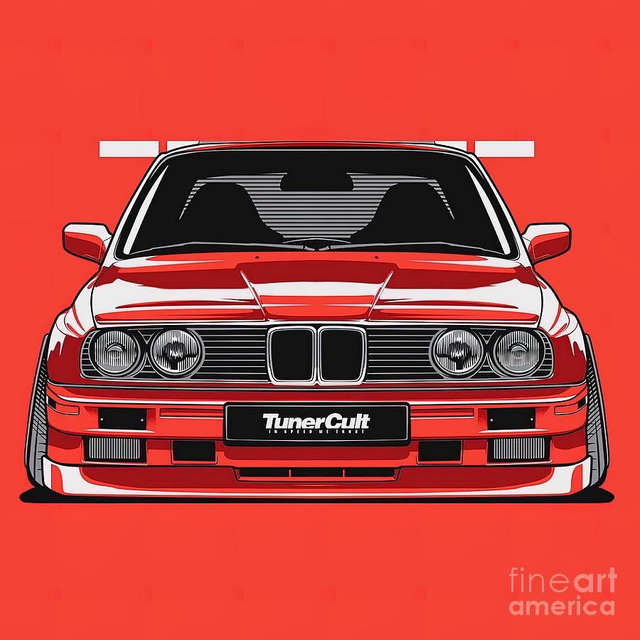 Red E30 Painting by Butler Phillips | Fine Art America