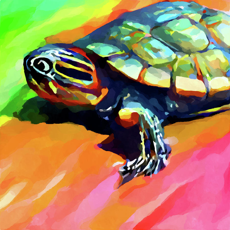 Red-Eared Slider 2 Painting by Chris Butler