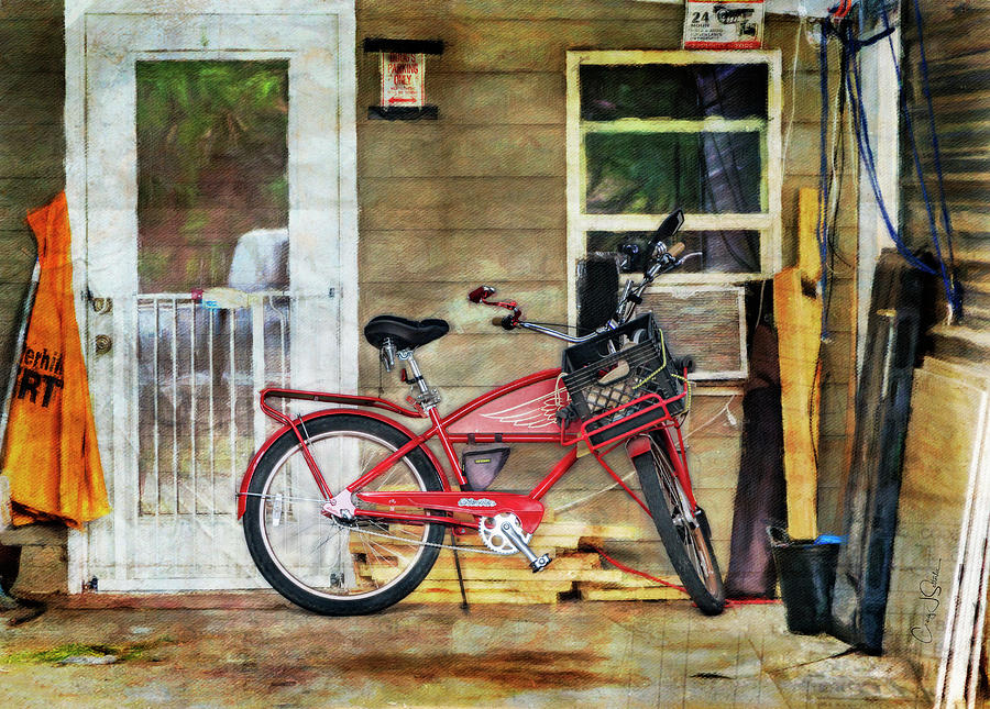 Red Electra Flyer Bicycle Photograph by Craig J Satterlee