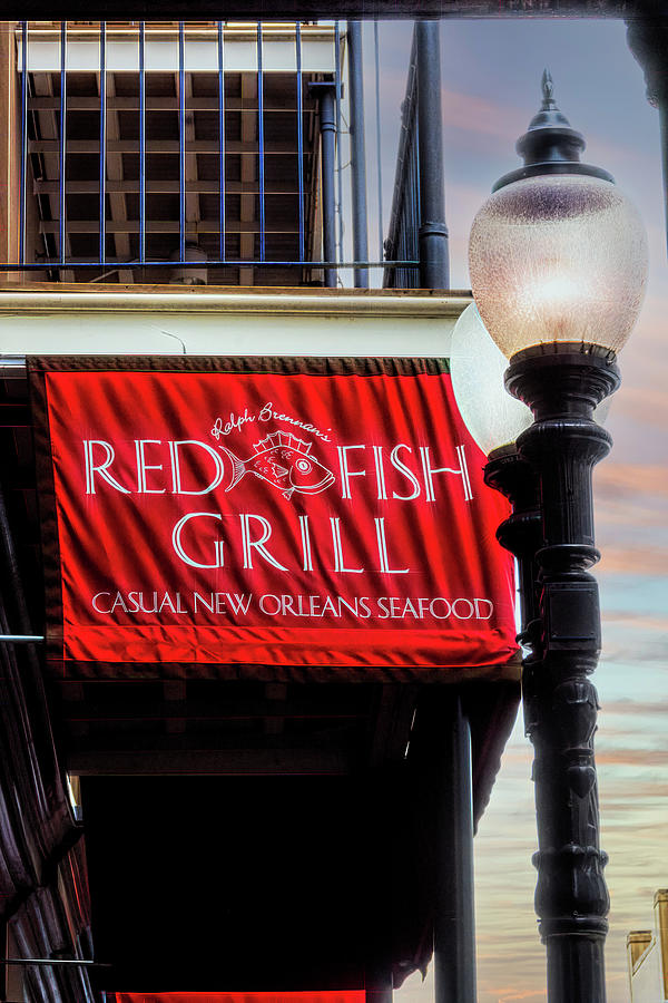 Red Fish Grill New Orleans Sign Photograph