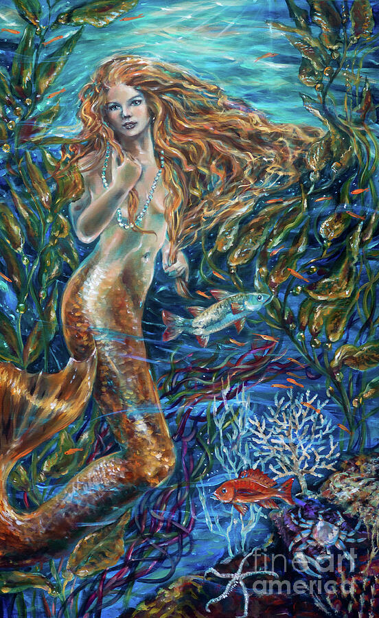 Red Fish Painting by Linda Olsen