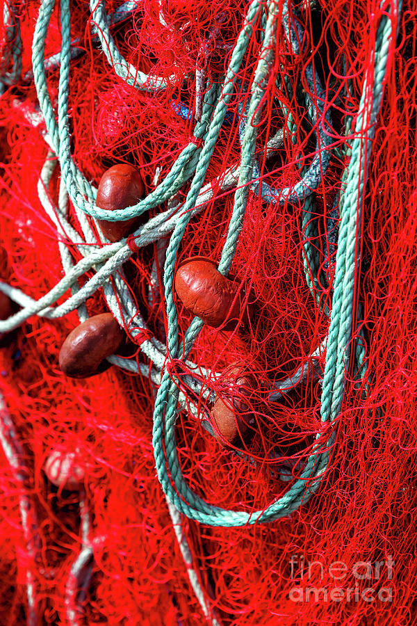 Red Fishing Net Marseille Photograph by John Rizzuto