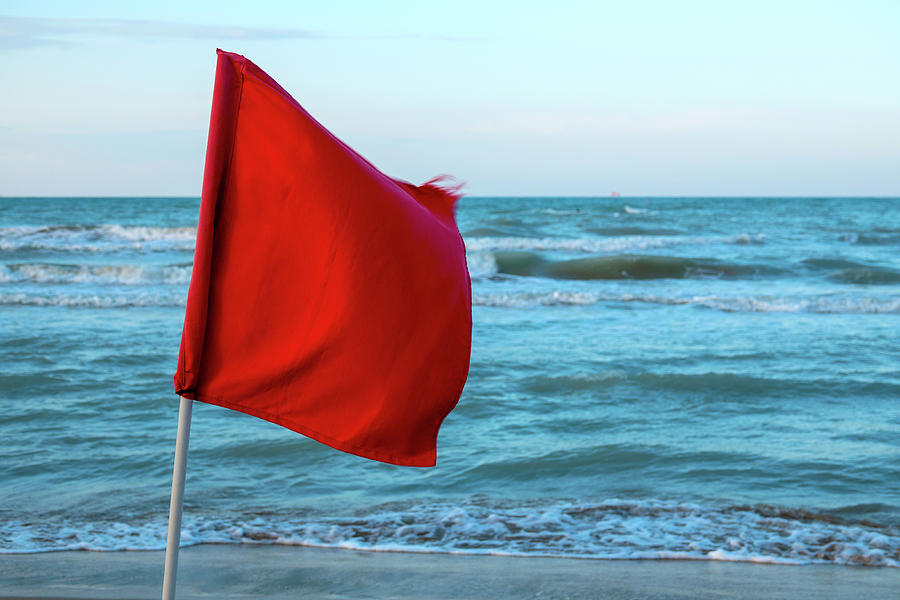 Red flag Photograph by Fabrizio Troiani