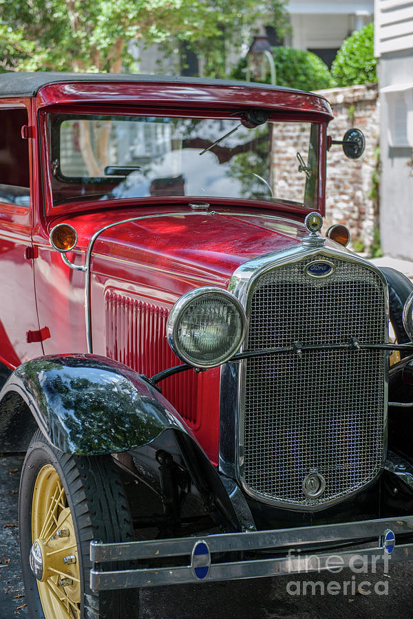 Red Ford Model T - Downtown Charleston South Carolina Photograph