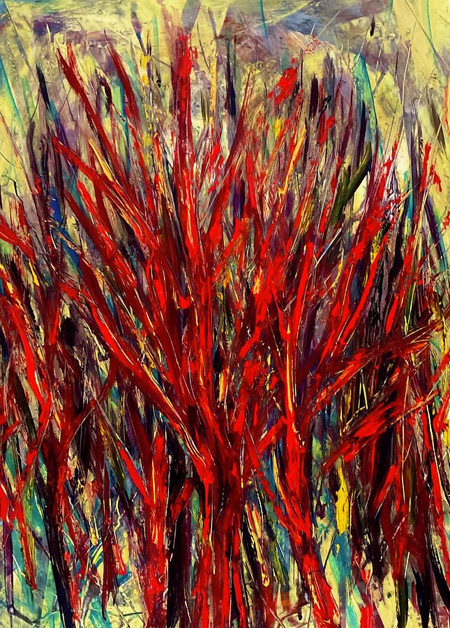 Red Forest Painting by Sig Rundstrom - Fine Art America