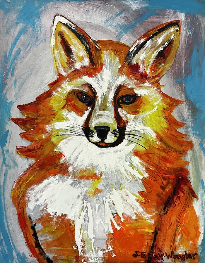 Red Fox # 2 Mixed Media by Sarah Fox Wangler - Fine Art America