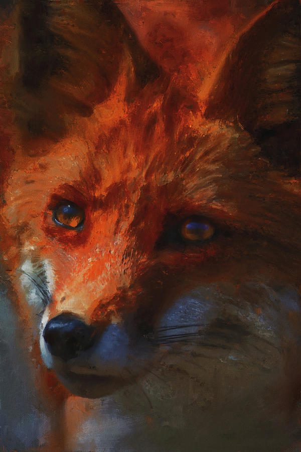 Red Fox - 01 Painting by AM FineArtPrints