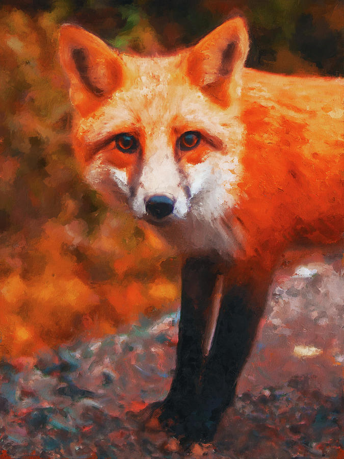 Red Fox - 03 Painting by AM FineArtPrints