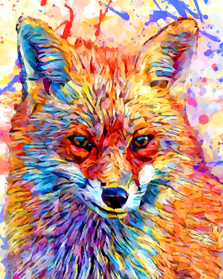Red Fox Painting by Chris Butler