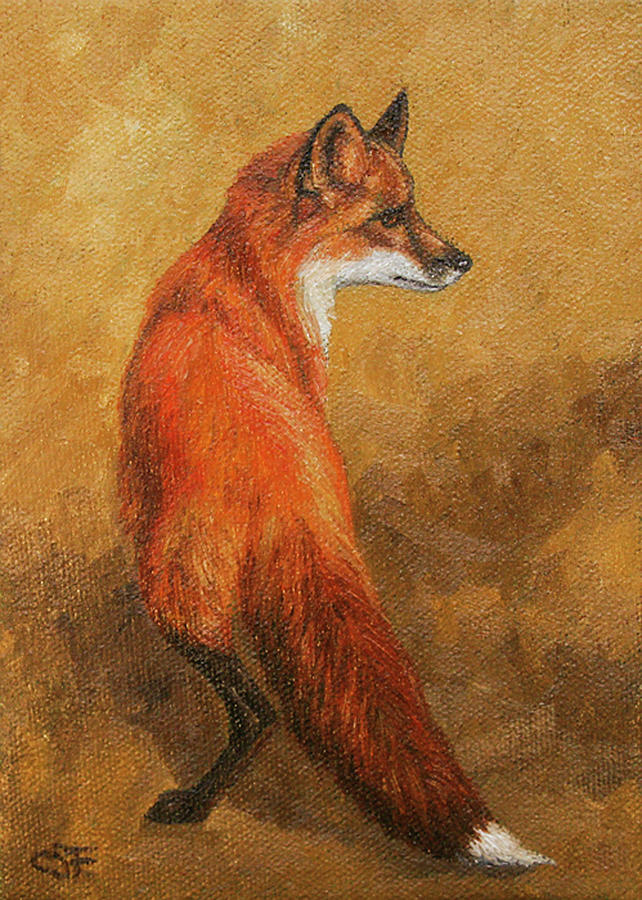 Red Fox Painting by Crista Forest