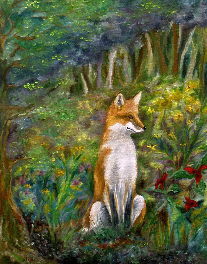 Red Fox Painting by FT McKinstry