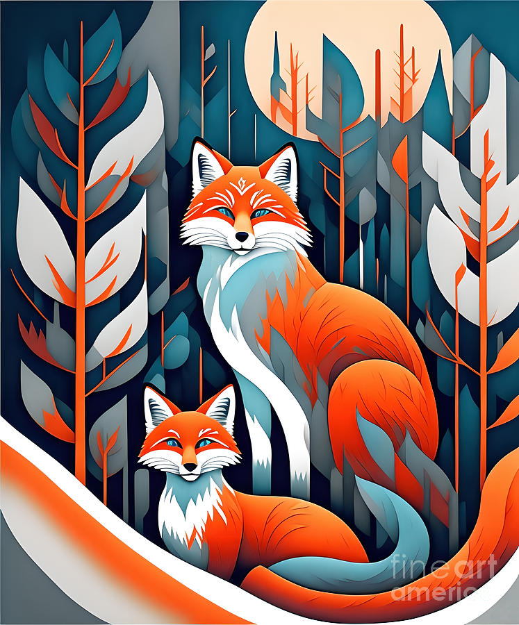 Red Fox In The Forest - 3 Digital Art by Philip Preston