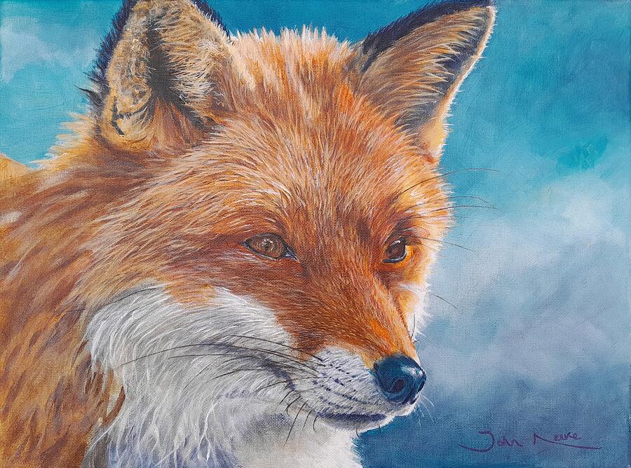 Red Fox Painting by John Neeve Red Fox Painting by John Neeve