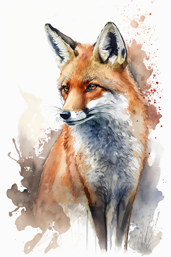 Red fox Painting by Michael Anger - Fine Art America