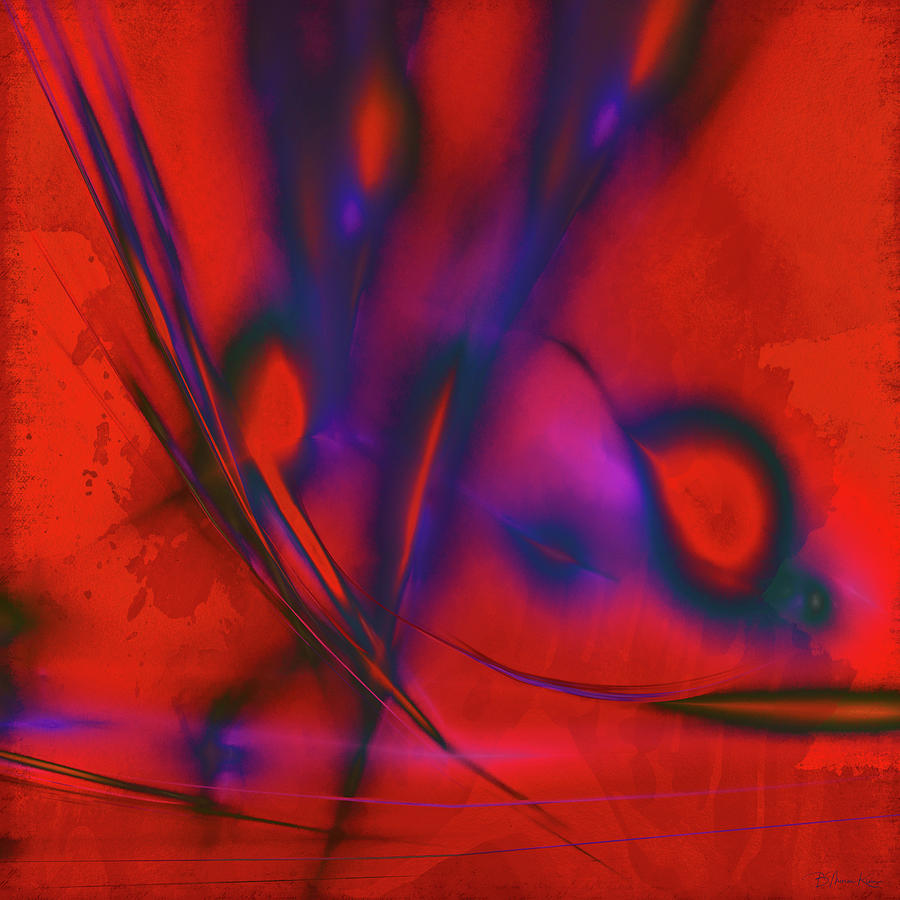 Red Fractal Abstract Digital Art by Barbara Mierau-Klein