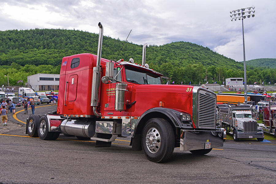 Red Freightliner Photograph by Mike Martin - Pixels