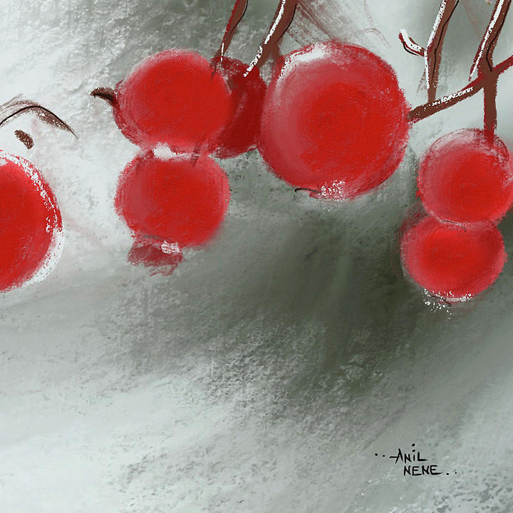 Red Fruits Digital Art by Anil Nene