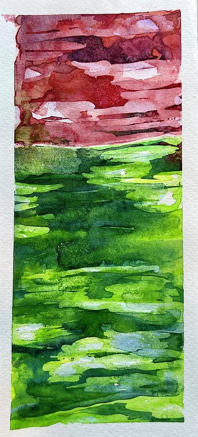 Red Green Painting by Theresa Marie Johnson