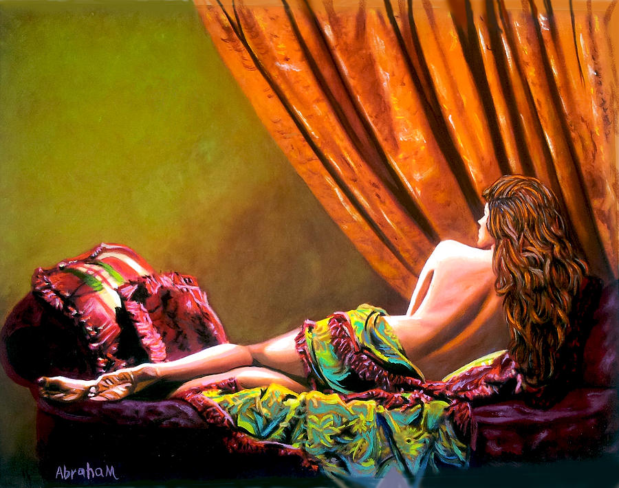Red Hair Painting by Jose Manuel Abraham