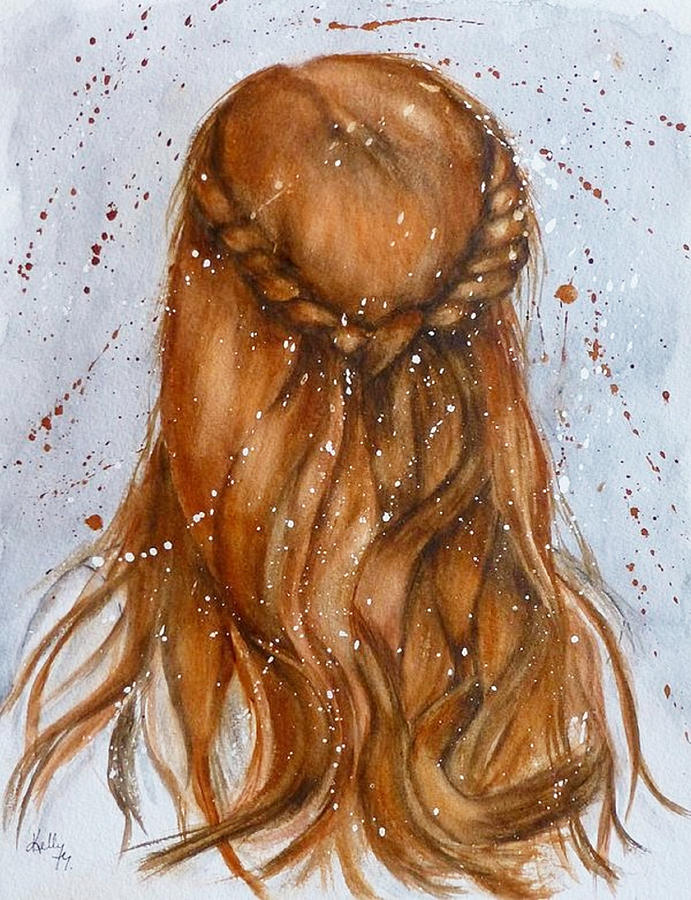 Red Hair Painting by Kelly Mills