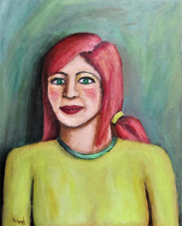 Red Hair Woman Painting by Gregory Dorosh