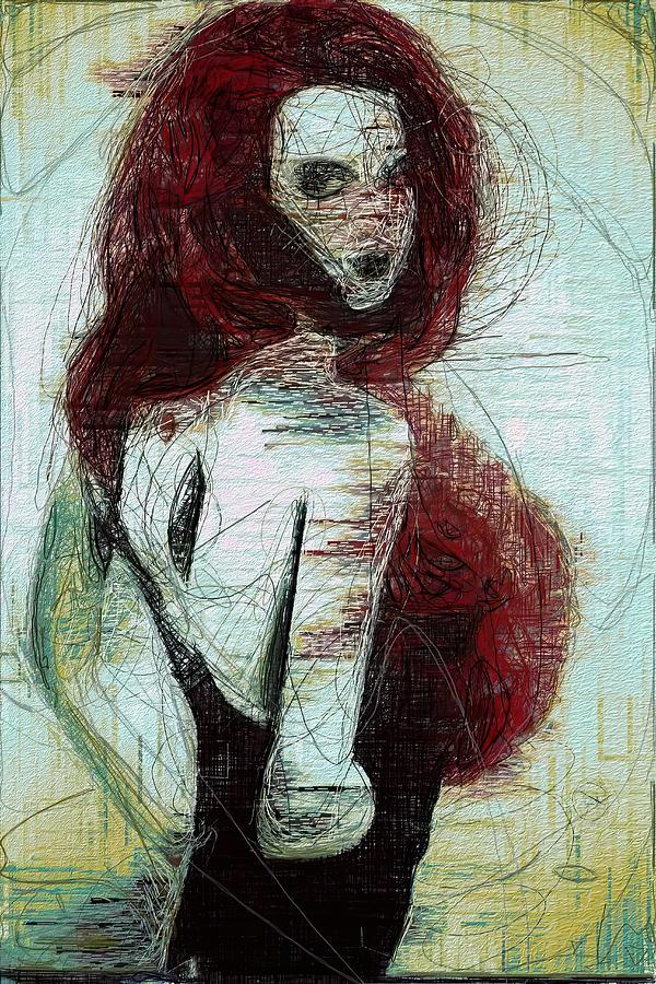 Woman Photograph - Red Haired Woman 2 by David Ridley