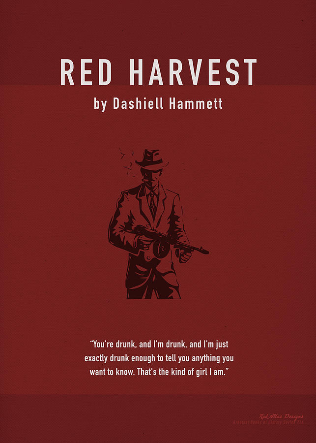 Red Harvest by Dashiell Hammett Greatest Books Ever Art Print 716 Mixed Media Design - Pixels