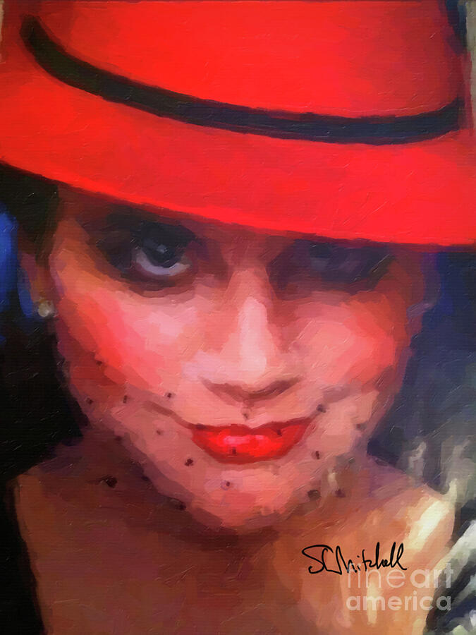 Red Hat Linda Painting by Steve Mitchell