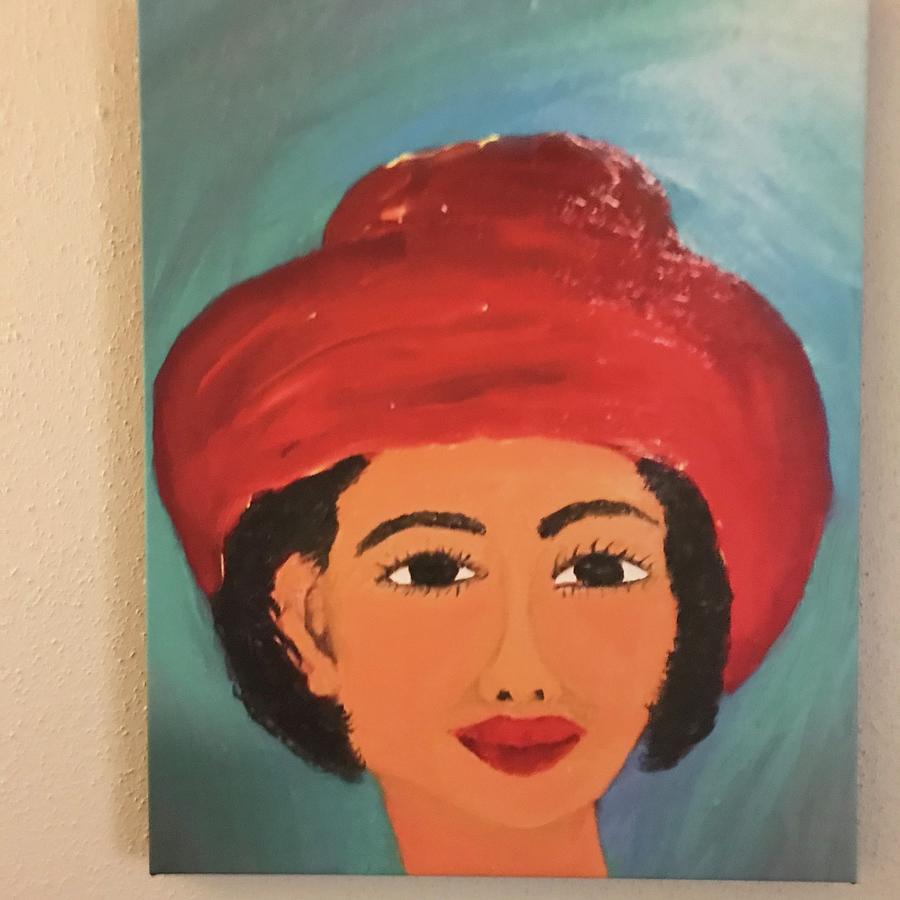 Red hat Painting by Mildred Chatman