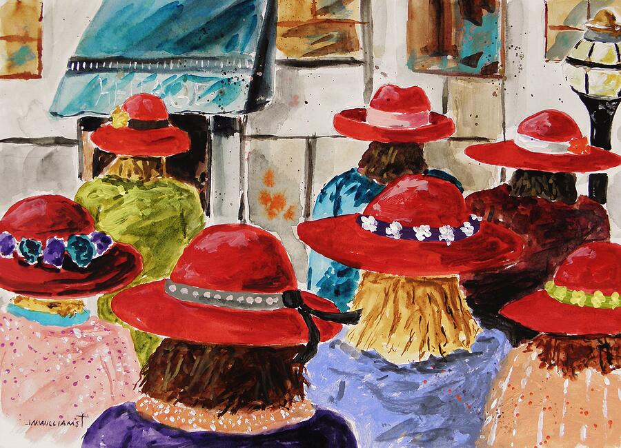 Red Hat Society Painting by John Williams