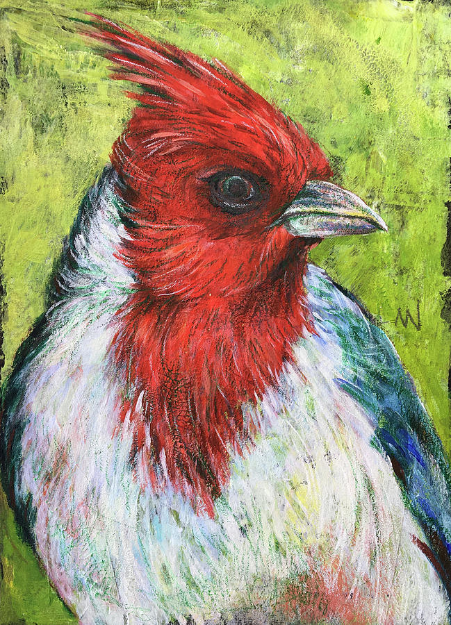 Red Head Mixed Media by AnneMarie Welsh