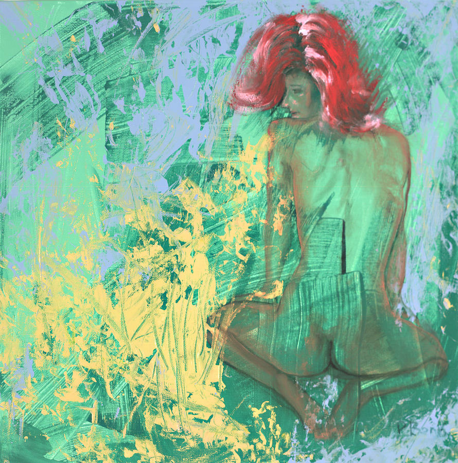 Nude Painting - Red Headed Nude by Peter Bonk Nude Painting - Red Headed Nude by Peter Bonk