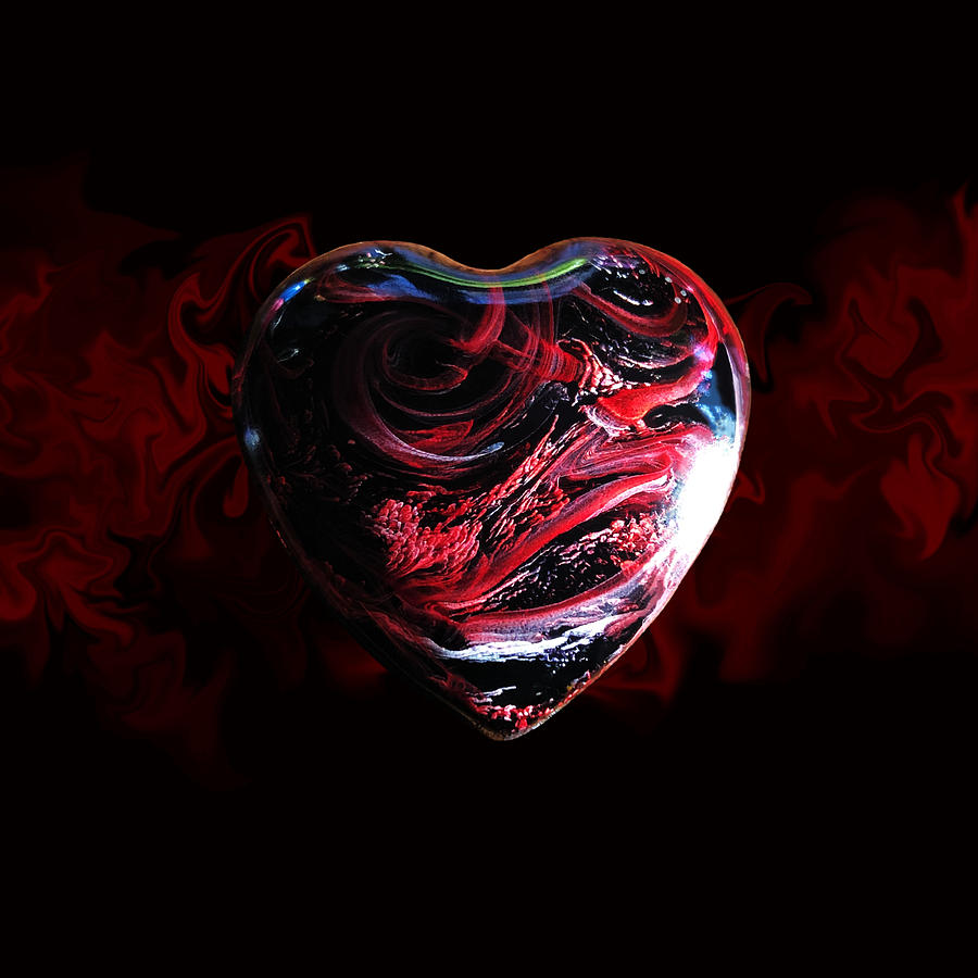 Red Heart Digital Art by Adrian Reich