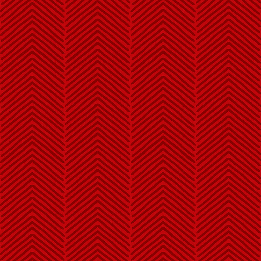 Red Herringbone Pattern by Jen Montgomery Painting by Jen Montgomery