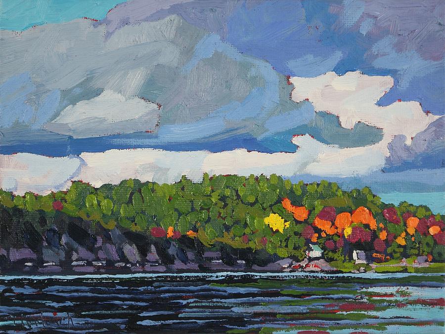 Red Horse October Cumulus Painting by Phil Chadwick