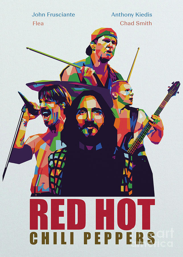 Red Hot Chili Peppers Digital Art - Red Hot Chili Peppers by Nofa Aji Zatmiko