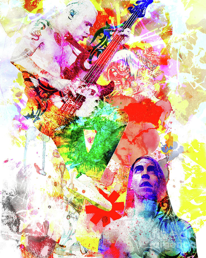 Red Hot Chili Peppers Painting - Red Hot Chili Peppers  by Ryan Rock Artist