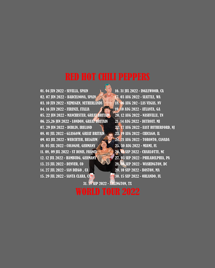 ReD HoT CHiLi PePPeRS world tour 2022 american Digital Art by Edenia D