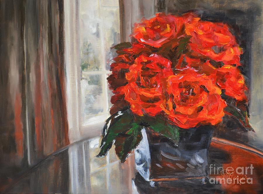 Claude Monet Painting - Red Hot Passion by Lori Pittenger