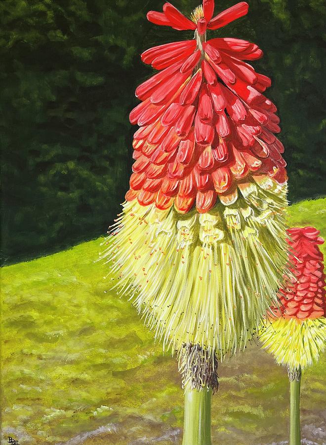 Red Hot Poker Painting by Boots Quimby