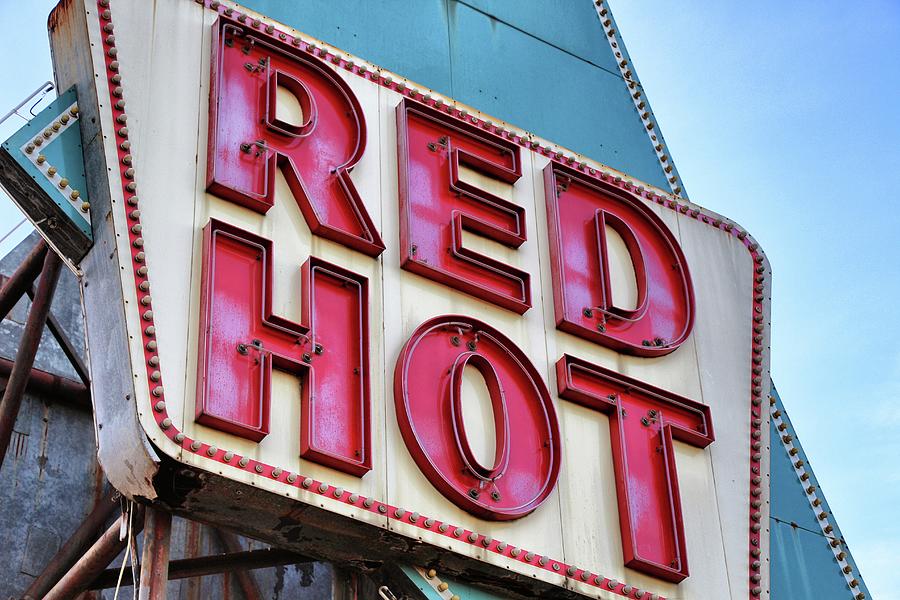 Red Hot Truck Stop Sign Photograph by Jim Albritton